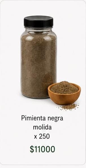 Pimienta negra molida 250gr